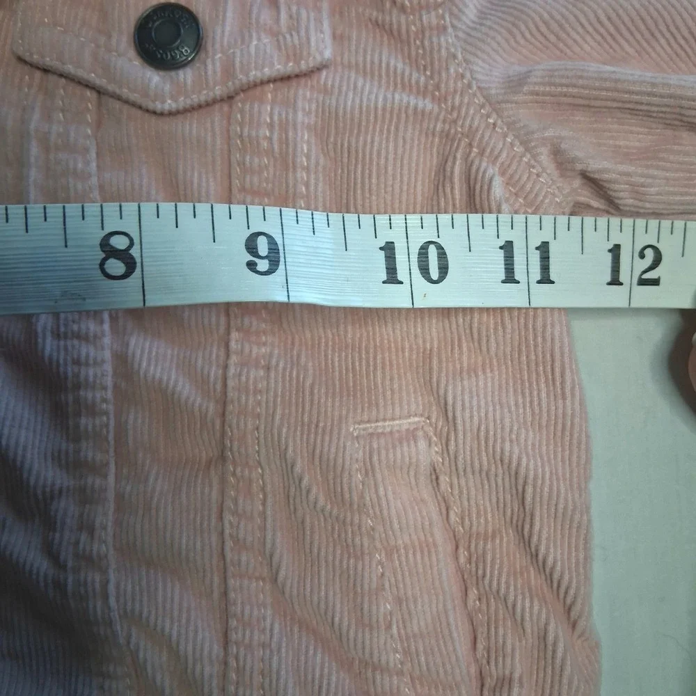 OshKosh‎ B'gosh Toddler Girl Pink Corduroy Sherpa Lined Trucker Jacket Size 3T